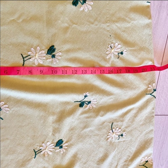 Vintage green daisy embroidered shift dress - Picture 8 of 9